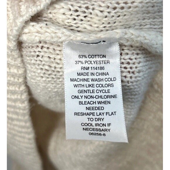 Arizona Jeans Co Cardigan Sweater XXL Beige Open Knit Teacher Minimalist Academy - Picture 5 of 5